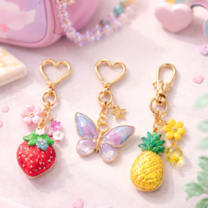 Strawberry Spark Bag Charm